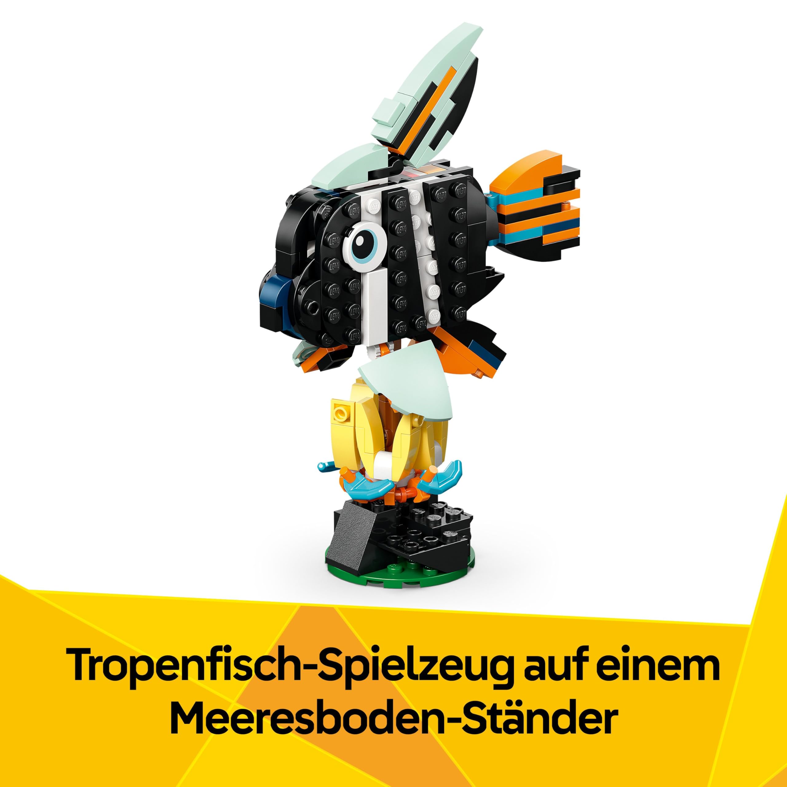 LEGO Creator Wilde Tiere: Tropischer Tukan - 3-in-1-Spiel Tier verwandelt Sich in Schmetterling Minifigur oder Fisch - Kreatives Spielzeug - Geschenk für Mädchen und Jungen ab 7 Jahren 31173 6