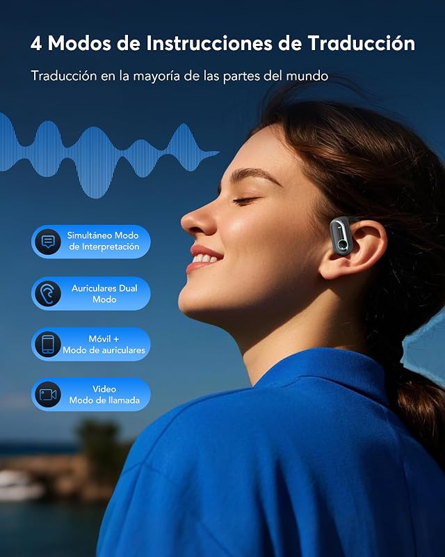 Traducción en Tiempo Real Auriculares Traductor Bluetooth 6.1 con IA — foto 5 de 8