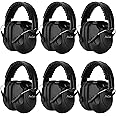 ProCase Noise Reduction Ear Muffs, Sound Proof Ear Protection, NRR 28dB Noise Cancelling Headphones for Adults Kids Autism, Hearing Protection for Shooting Gun Range Mowing -6 Packs, Black