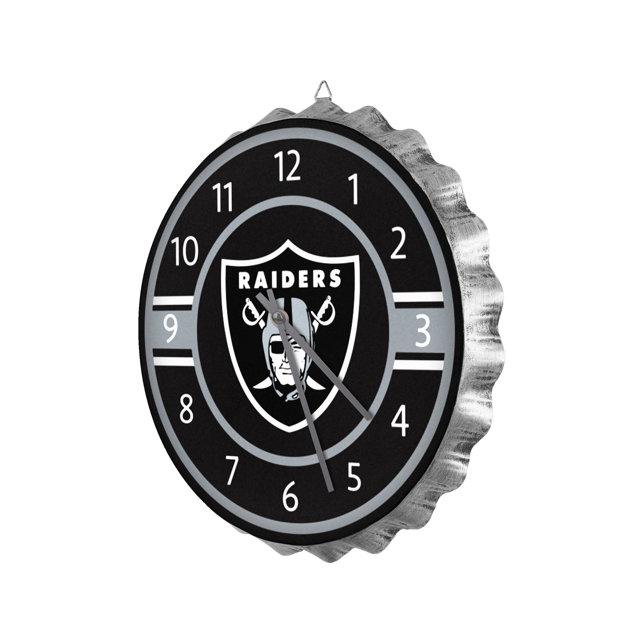 Photo 1 of FOCO Las Vegas Raiders NFL 2019 Bottle Cap Wall Clock