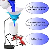JANYUN 150 Pcs Paint Strainers Cone Silicone Funnel 149 micron Nylon Mesh view 5