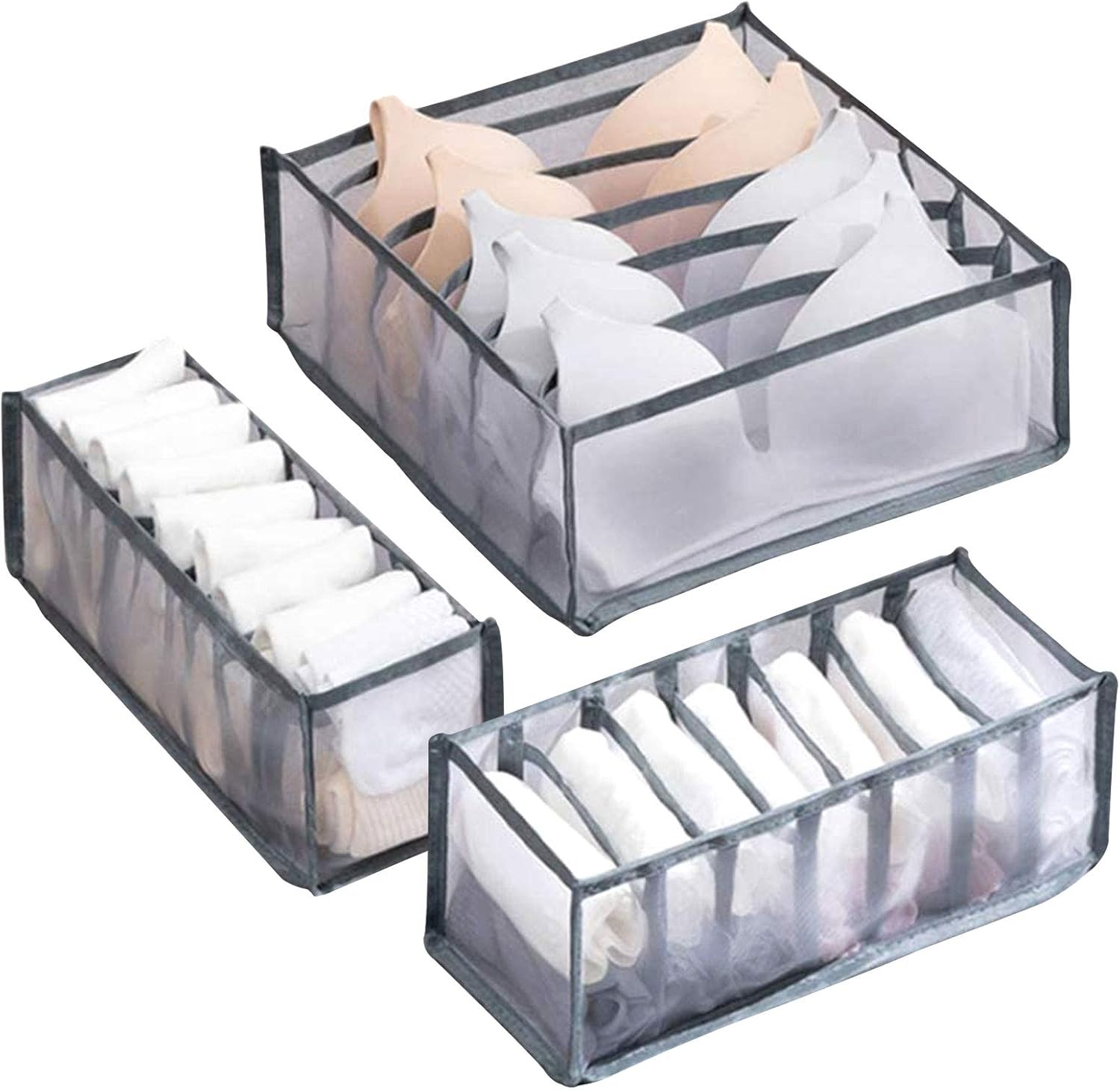 Kommode Schubladen Organizer, Set mit 3 Stück Schrank Unterwäsche