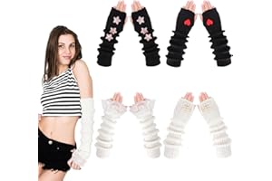 Jspupifip Y2K Leg Warmers for Women, Star Arm Warmers Streetwear Leg Cover Retro Stretchy Dance Accessories