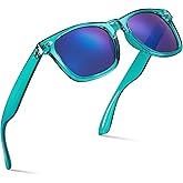 Retro Rewind Translucent Frame Colorful Neon 80s Mirrored Sunglasses for Men Women