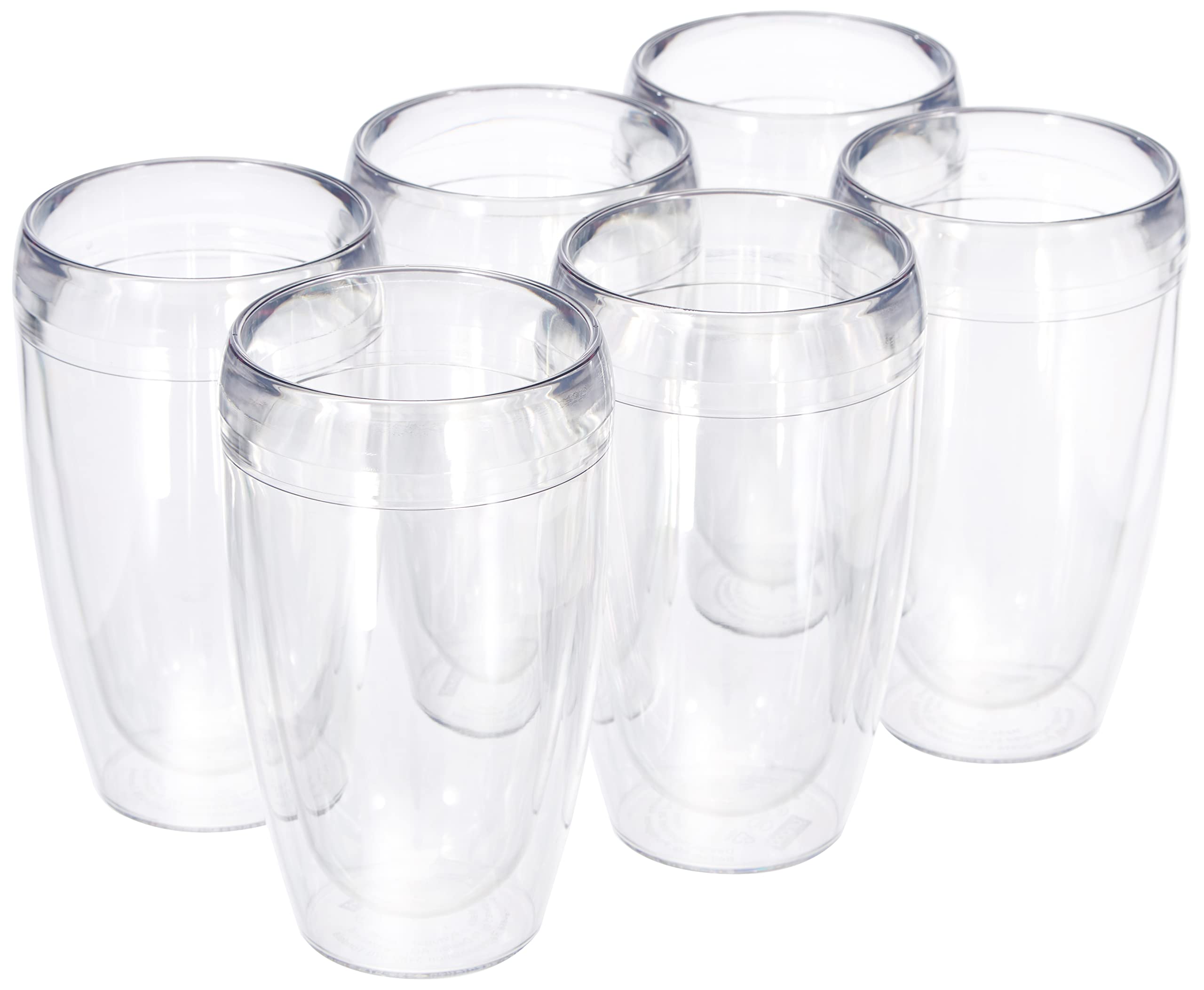 Bodum 11850-10SA PAVINA Outdoor Set of 6 Double-Walled Durable Plastic Tumblers, 0.45 litres