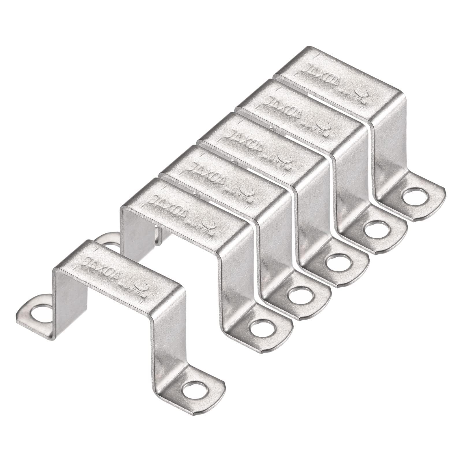 Unifizz 35 x 40mm U Shaped Strut Connector Bracket 304 Stainless Steel Door Closed Bar Holder 6pcs — image 1
