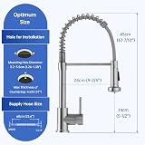 APPASO Kitchen Tap Sink Mixer with Pull Down Sprayer 360° Swivel Stainless view 6