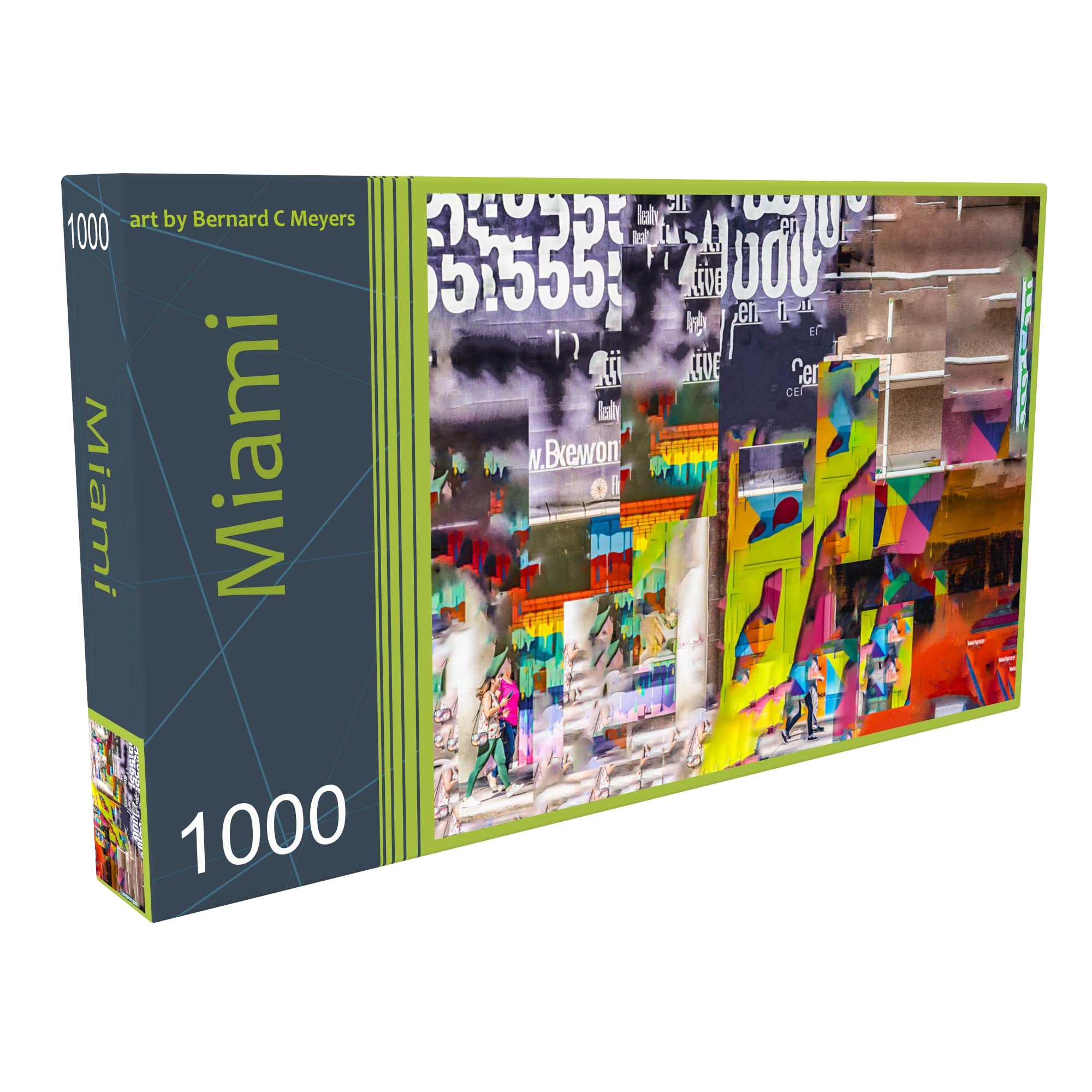 Gorgeous Games Premium Jigsaw Puzzles for Adults | Abstract Jigsaw Puzzle for Adults | Jigsaws for Adults | Awesome Xmas Jigsaws | For Him, For Her (Miami, 1000)