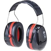 3M H10A Peltor Optime 105 High Performance Ear Muffs, Black/Red, One Pair