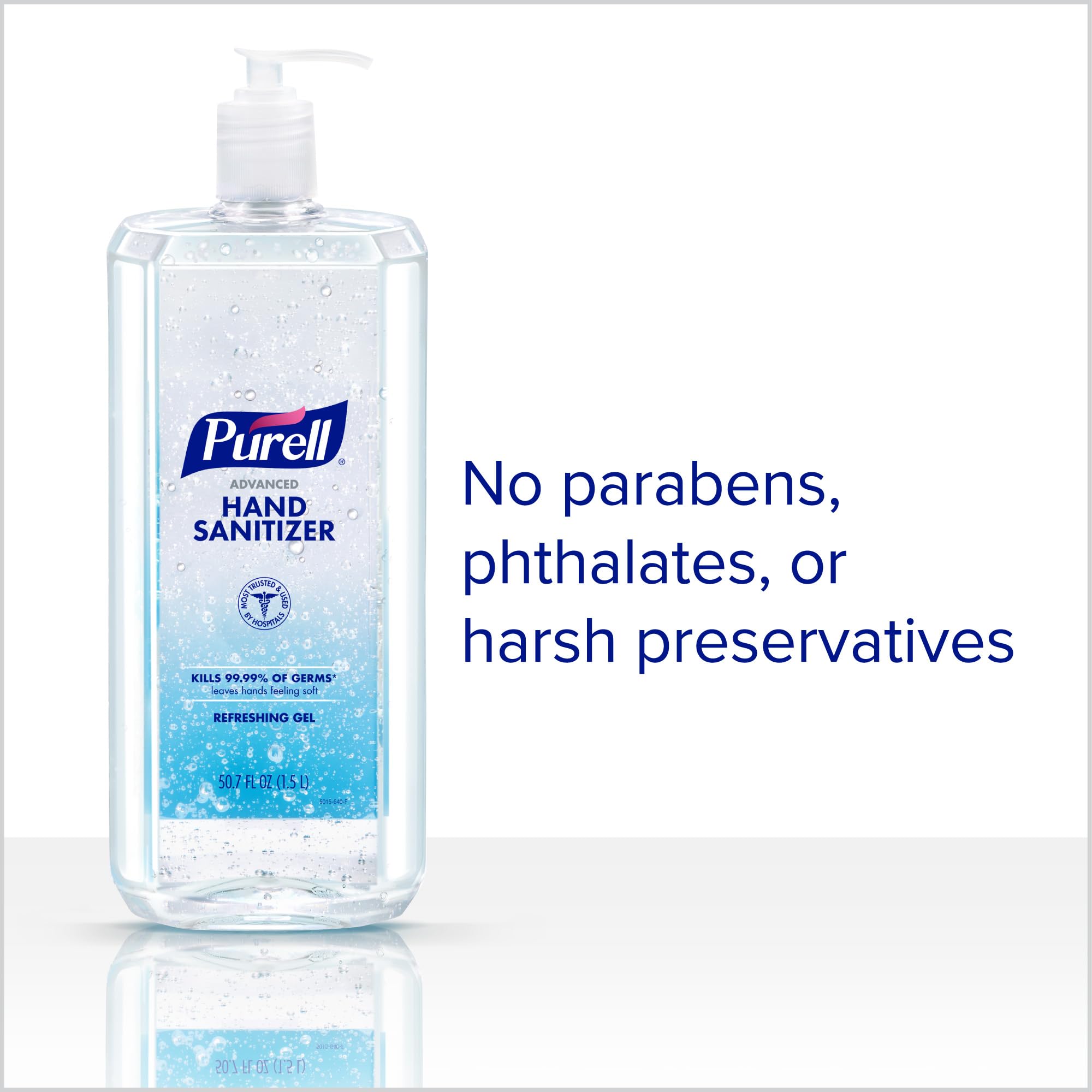 Purell Advanced Hand Sanitizer Refreshing Gel, Clean Scent, 1.5 Liter Pump Bottle (Pack of 1) - 5015-04