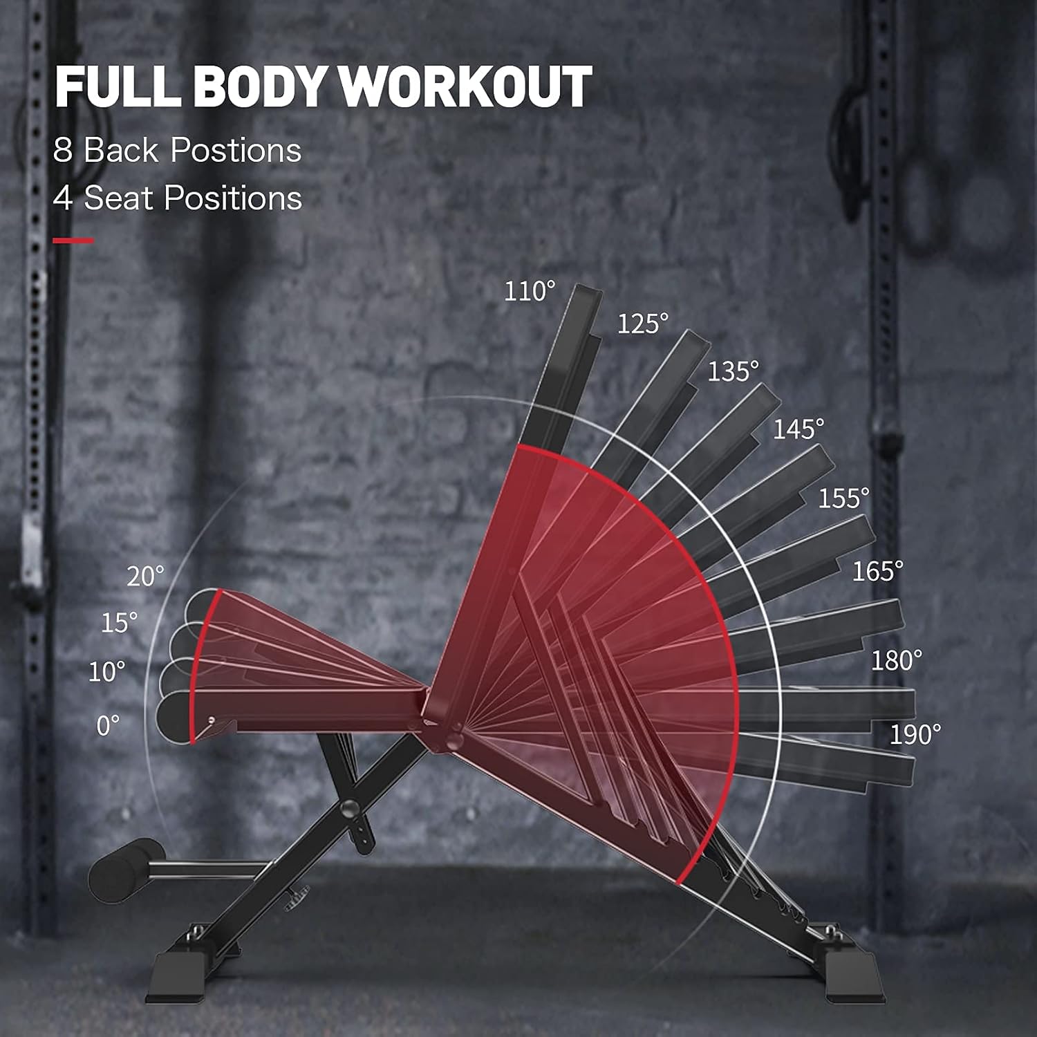 JOROTO Adjustable Weight Bench Workout Bench for Full Body Foldable Multi-purpose Strength Training Incline Decline Exercise Bench Press for Home Gym, 700lbs Capacity : Sports & Outdoors