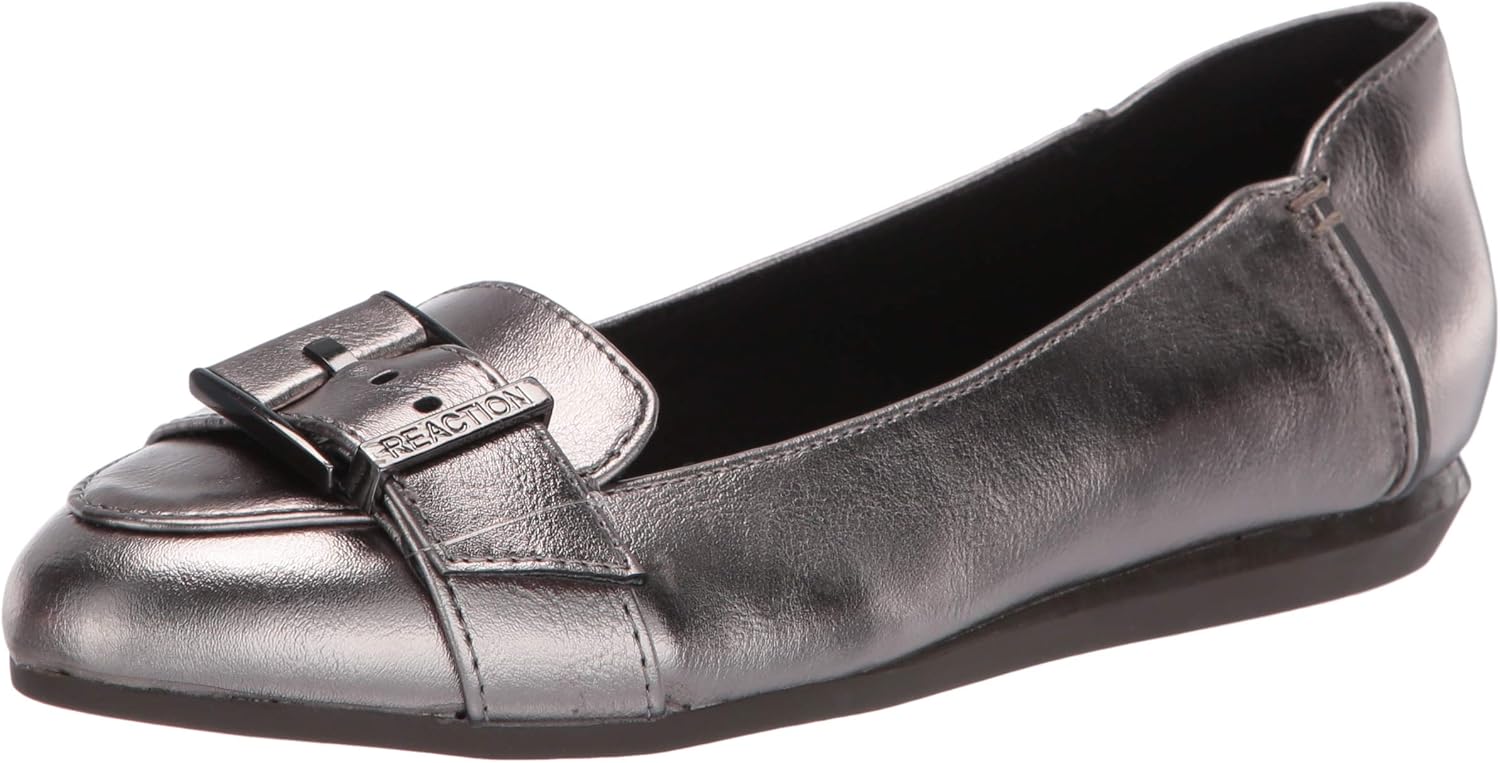 Cole Reaction Women's Slip on Flat with Buckle Detail Loafer