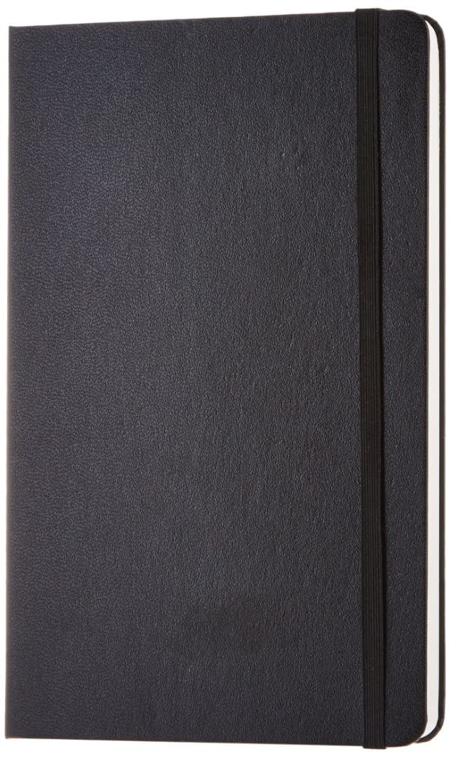 Amazon Basics Classic Notebook, A5, Plain, Black