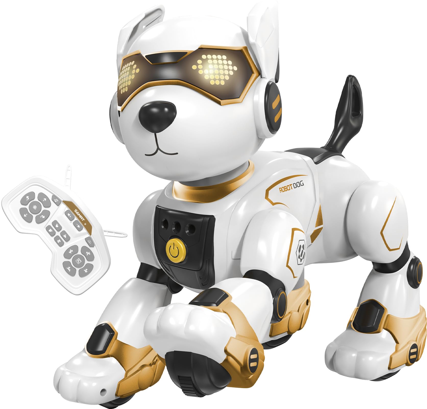 Photo 1 of HBUDS Robot Dog Toys for Kids, Remote Control Dog Robot, Voice & Touch Control, Programmable Interactive Robotic Puppy Toy, Sing, Dance, Rechargeable Robo Pet for Boys Girls Ideas