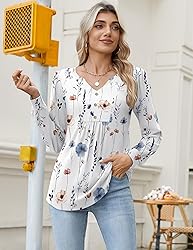 Zeagoo Womens Plus Size Tops Casual Long Sleeve