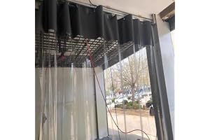 Clear Tarp Car Wash Partition Curtain - PVC Spliced Waterproof Curtain Tent Side Panel for Wash Shop and Warehouse