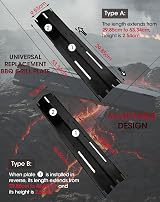 Unicook 3pc BBQ Heat Shield 29.8–53.3cm Porcelain Steel Universal Parts view 2
