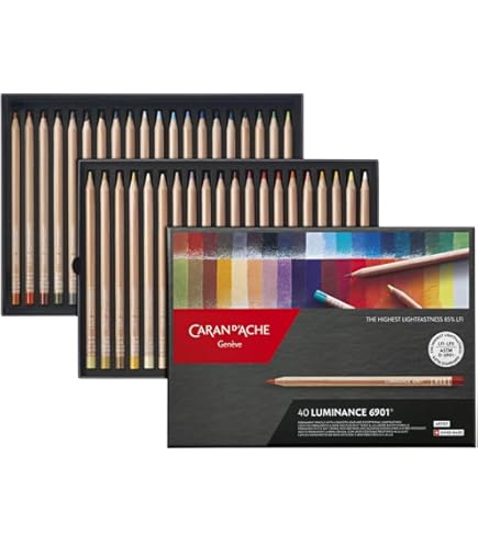 Amazon.com : Caran d'Ache Luminance 6901 Clr Pncl Set 76 Artist