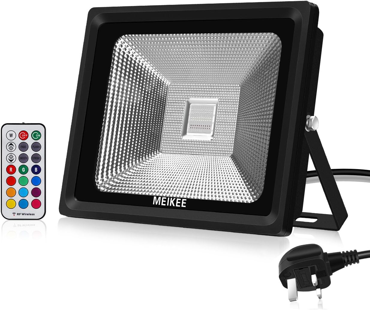 MEIKEE 50W RGB LED Flood Light, 16 Colors 4 Modes RGB Security Light