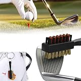 FINGER TEN Golf Club Brush Dual Sided Nylon Wire Bristles 2 Pack view 4