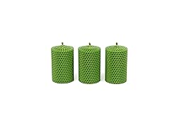 Beeswax Gifts 100% Beeswax Candles Set of 3 Colored