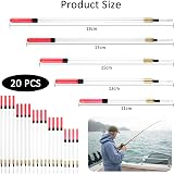 Siliget 20 Pcs Fishing Floats Set 5 Sizes Waggler Coarse Tackle Stillwater view 5
