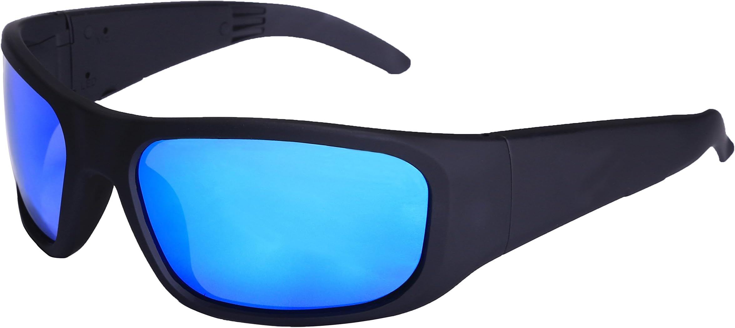 One World Magic Open Ear System Wireless Bluetooth Sunglasses with 100% Polarized UV400 Protection Model No T8 (Blue)