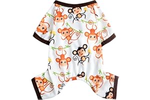 KOSIYI Dog Pajamas for Small Dogs Boy Girl, Dog Clothes Tiny Chihuahua Yorkie Spring Summer Shirt, Cute Puppy Outfit Pjs Jumpsuit Cat Onesie Apparel Pet Clothes