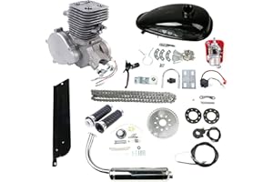 FREDERIMO 100cc Bicycle Engine Kit, 2-Stroke Gas Motor Bike Kit Air-Cooling Bicycle Motorized Full Set Super Fuel-efficient for Most 26" /28" Bikes Bicycle Scooter