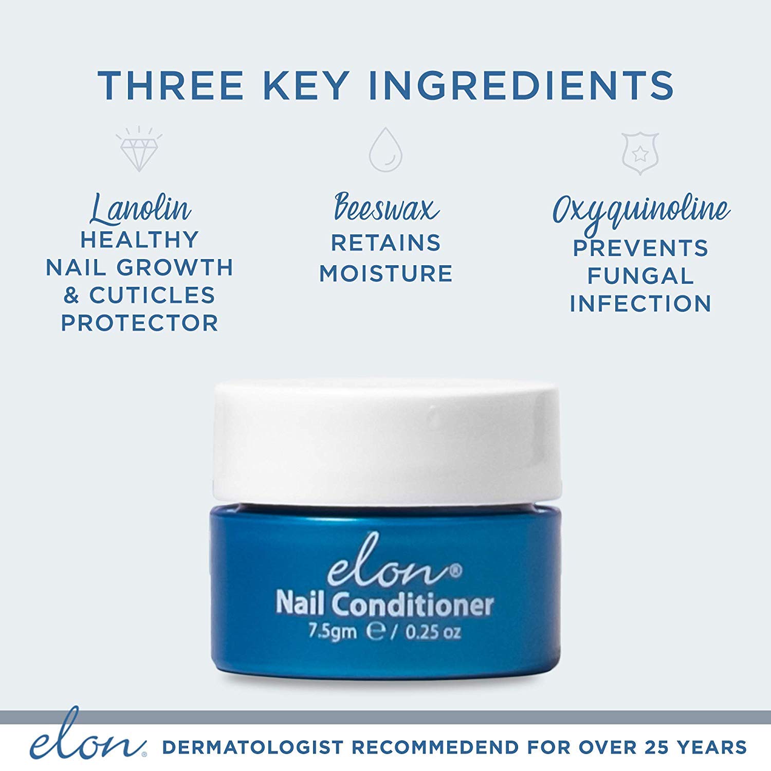 Elon Lanolin - Rich Nail Strengthener 10g Tube + 7.5g Jar | Nail Cuticle Conditioner Cream Repairs, Protects and Strengthens | Recommended by Dermatologists and Podiatrists : Beauty