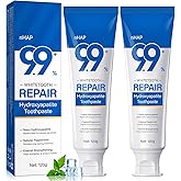9.9% Hydroxyapatite Toothpaste - 2 Pack, Protects Enamel and Strengthens Teeth, Cleans and Cares for Oral Health, Freshens Breath, Non-Irritating, Natural and Safe, 8.46 Oz