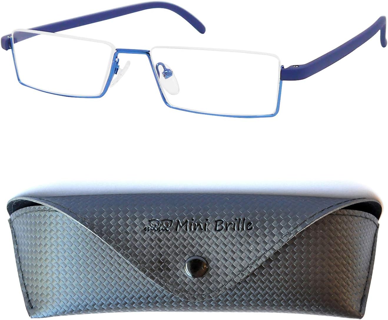 DXYXYO Lunettes De Lecture Demi-lune Pour Homme Et Femme - Petites Lunettes Semi-monture En Métal à Charnière à Ressort, Noir Rouge Gris