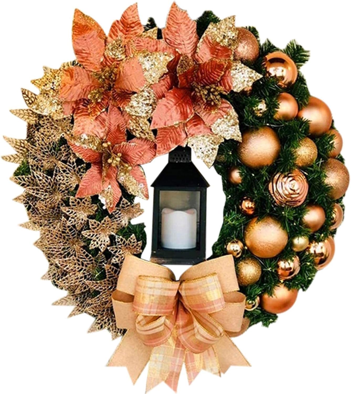 Christmas Wreath,Elegant Red Christmas Wreath Champagne