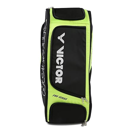 Victor BR-7007 Badminton Kit Bag, Rucksack in 2 Different Color (3Pcs Racket Storage Space) (Green)