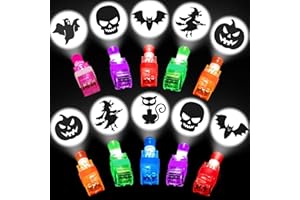 GOVETOM 36PCS Halloween Party Favors for Kids,Halloween LED Light Up Finger Lights Toys Goodie Bag Fillers Treats Glow In The Dark Toy Favors Bulk for Halloween Party Classroom Prizes Trick or Treats Gifts