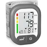 BENECEN Blood Pressure Monitor FDA-Cleared Automatic BP Cuff for Home Use | Clinically Validated Wrist BP Machine, Large Backlit LCD Display, 199 Memory, Batteries Included with Carrying Case, Grey