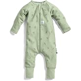 ergoPouch Long Sleeve Romper 1.0 TOG &ndash; Slim-Fit Baby Pajamas &amp; Sleep Layer with Front Zip, Breathable &amp; Durable for Safe Sleep, Made for Layering Under Swaddles or Sleep Sacks (6-12 Months, Willow)