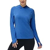 isnowood Women's UPF 50+ Sun Hoodie, Long Sleeve SPF Swim Rash Guard, Lightweight UV Protection Shirts for Hiking Fishing