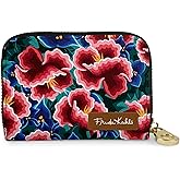 Monarque RFID Secure Armored Signature Zipper Wallet (Frida Kahlo Hibiscus)