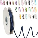 POPOYU Dark Blue Satin Ribbon 3mm x 91m Gift wrap Craft DIY Bouquets