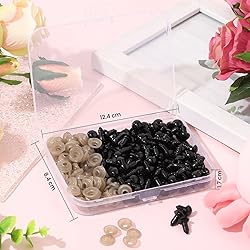 Vanblue Safety Eyes 260PCS 10mm Plastic Black Craft