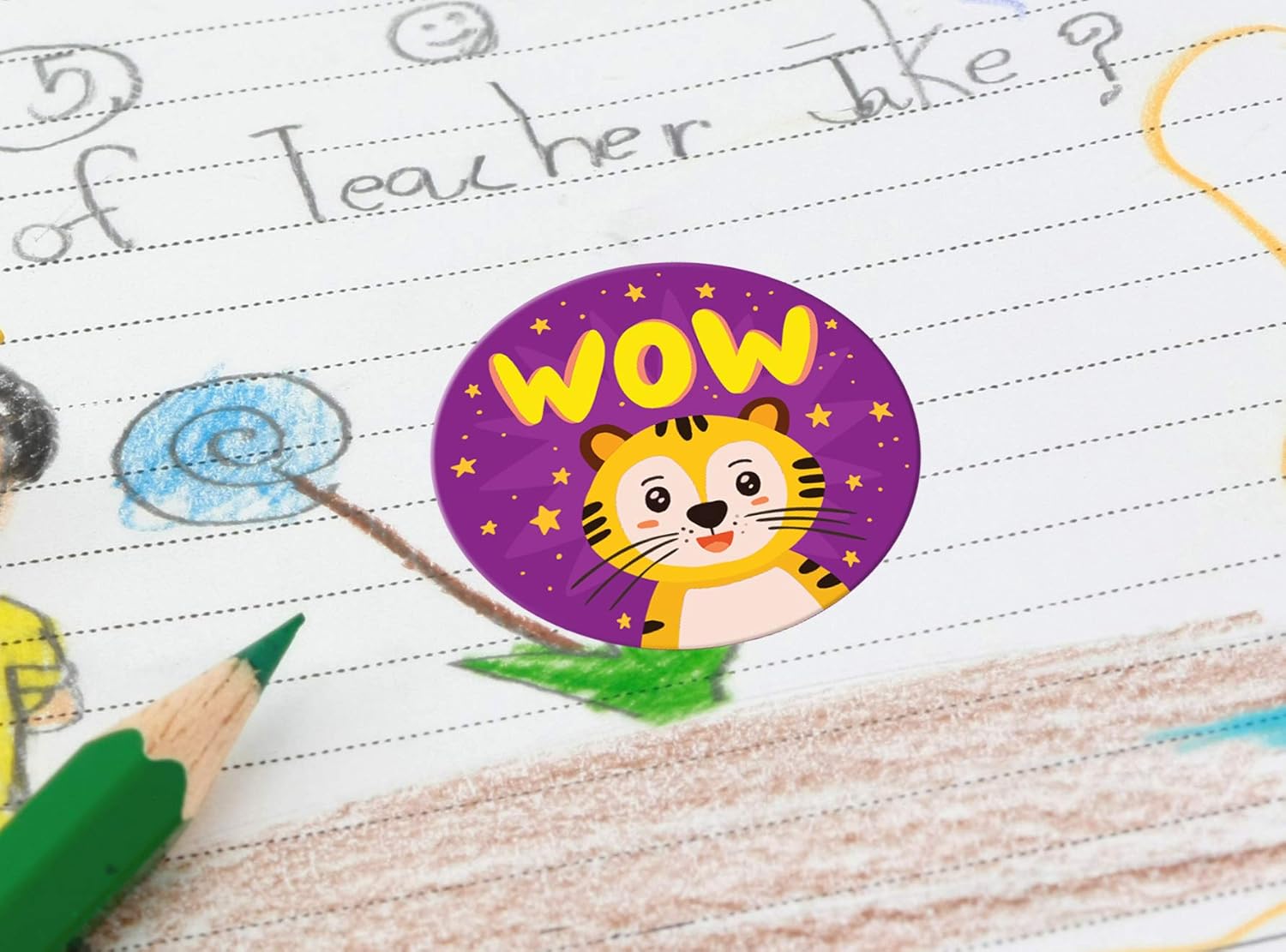 Reward Stickers for Kids by Sweetzer & Orange - 1000 Stickers, 8 Assorted Designs, 1.5 Inch School Stickers - Teacher Supplies for Classroom, Potty Training Stickers and Motivational Stickers : Office Products