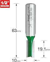 Trend Trend CraftPro Straight Two Flute Router Cutter Bit 1/2 In Shank 10mm view 3