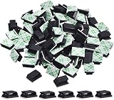 Chuangdi 50pk Black Self-Adhesive Cable Clips Wire Management for Car Home view 3