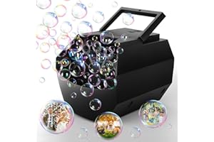 Bubble Machine, Bubble Maker, Upgraded High Efficiency Quiet Motor, Bubble Blower Machine with More Than 10000+ Bubbles Suitable Indoor Outdoor Birthday Party，Christmas, Stage，Festival，Fansteck