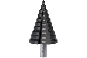 SHARPTOOL 1/4 to 2 Inches M2 HSS Step Drill Bit, Large Unibit for Cutting Holes on Stainless Steel, Metal, Wood & Plastic (2"