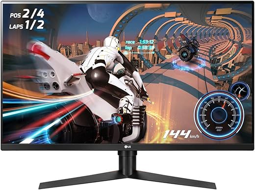 LG 32GK850F UltraGear Gaming Monitor 32" LED VA QuadHD HDR 400, 2560x1440, 1ms MBR, AMD FreeSync 144Hz, HDMI 2.0, Display Port 1.2, USB Hub, Uscita Audio, Stand Pivot, Flicker Safe, Nero
