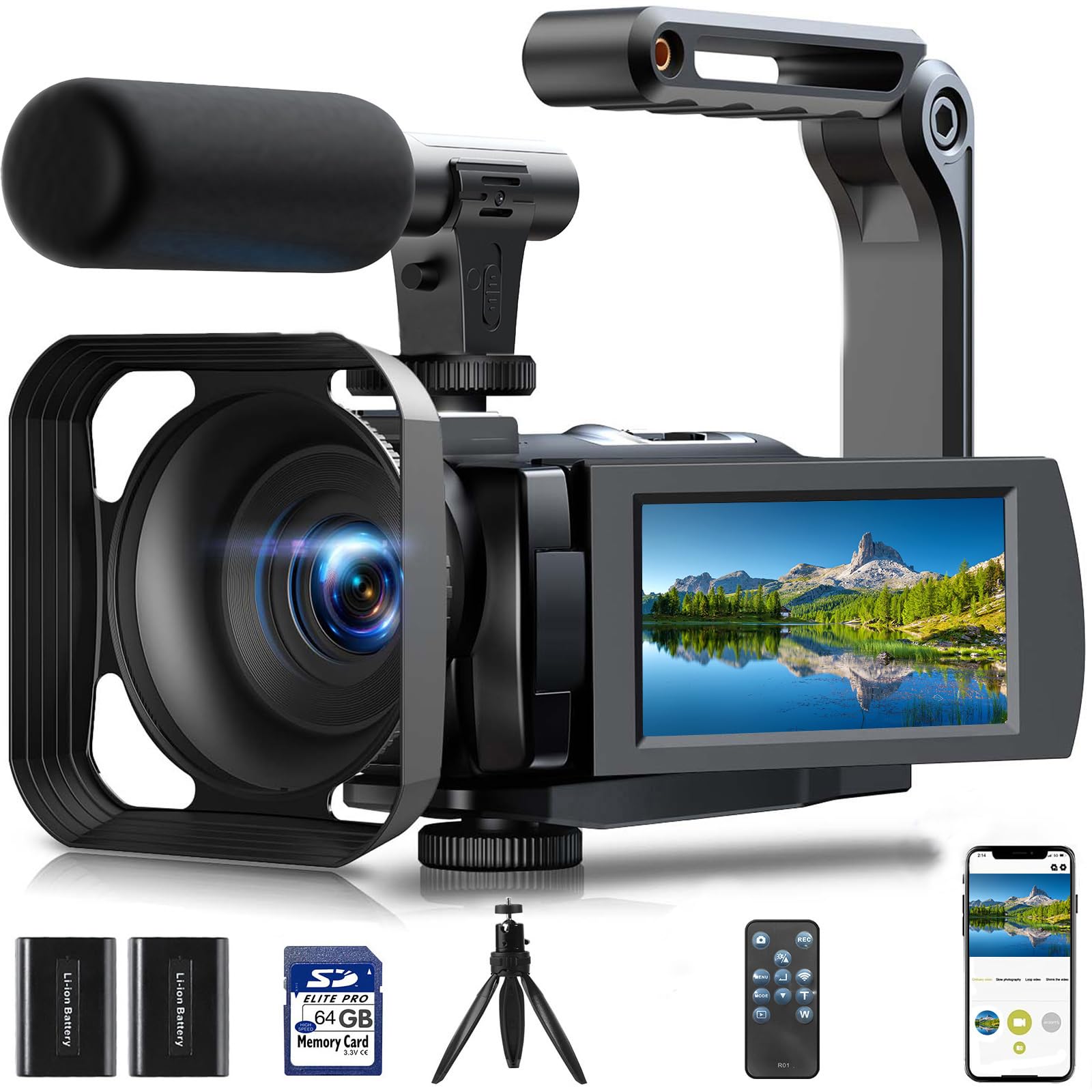 5K Video Camera Camcorder 56MP Wifi IR Night Vision