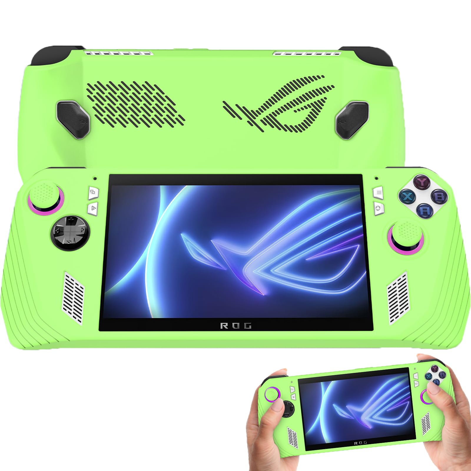 Miimall Compatible with ASUS ROG Ally Case, Premium Flexible Silicone Protective Shell for ASUS ROG Ally Ultra-Thin Anti-Fingerprint Shockproof, Slim Fit Bumper Cover for Asus Rog Ally-Luminous Blue