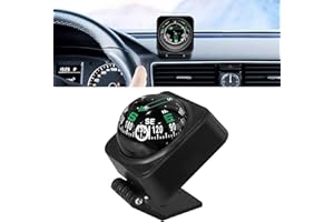 UZZH Car Compass, Boat Compass with Bracket Base, Car Compass Dashboard to Find Direction, Automotive Accessories Portable Navigation Hiking Direction Pointing Guide Ball for Car Boat Truck